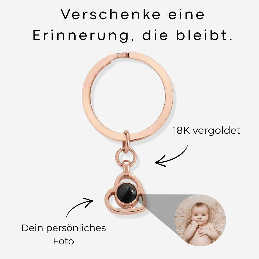 Schlüsselanhänger mit Foto - Herz