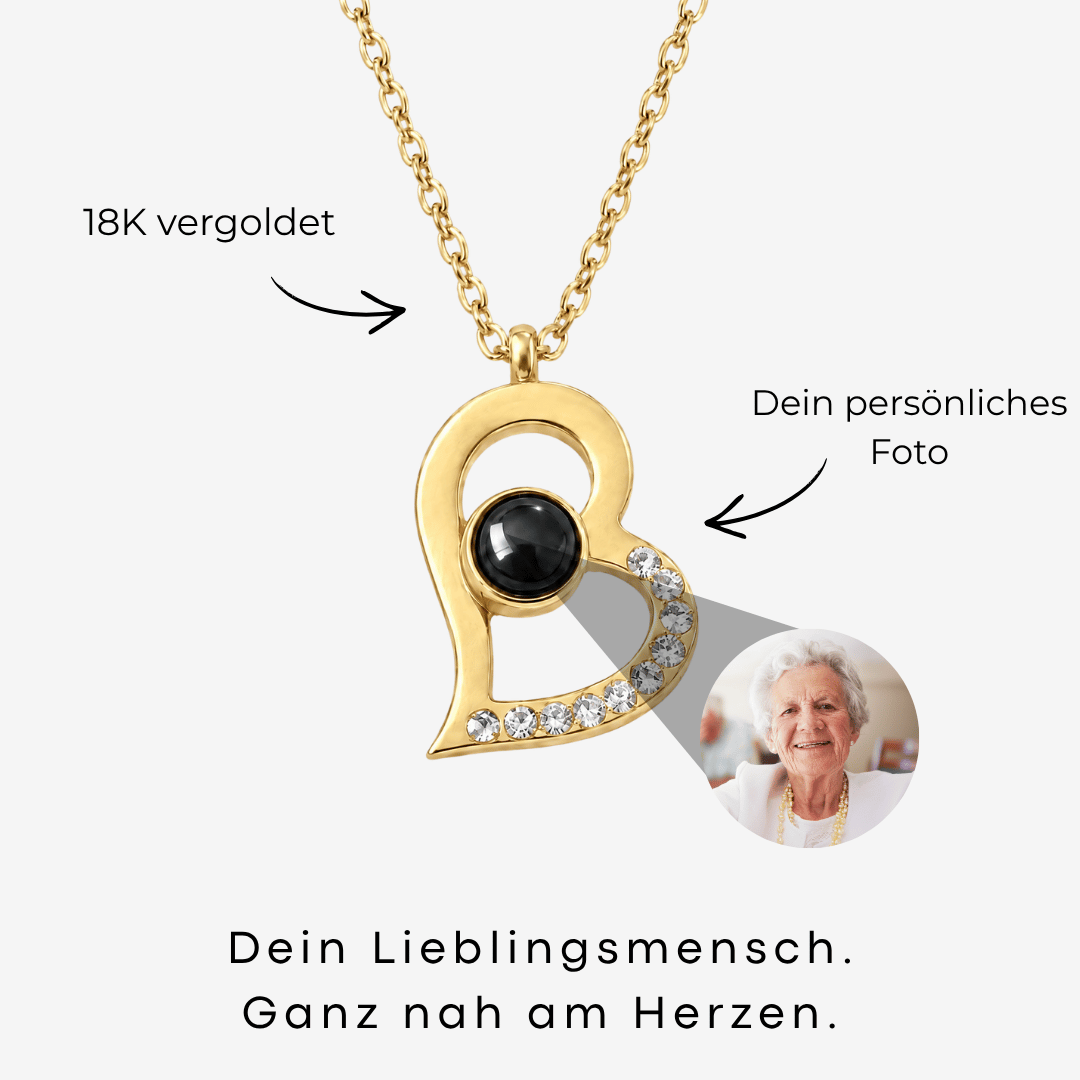 Hero - Personalisierte Halskette mit Foto - Herz