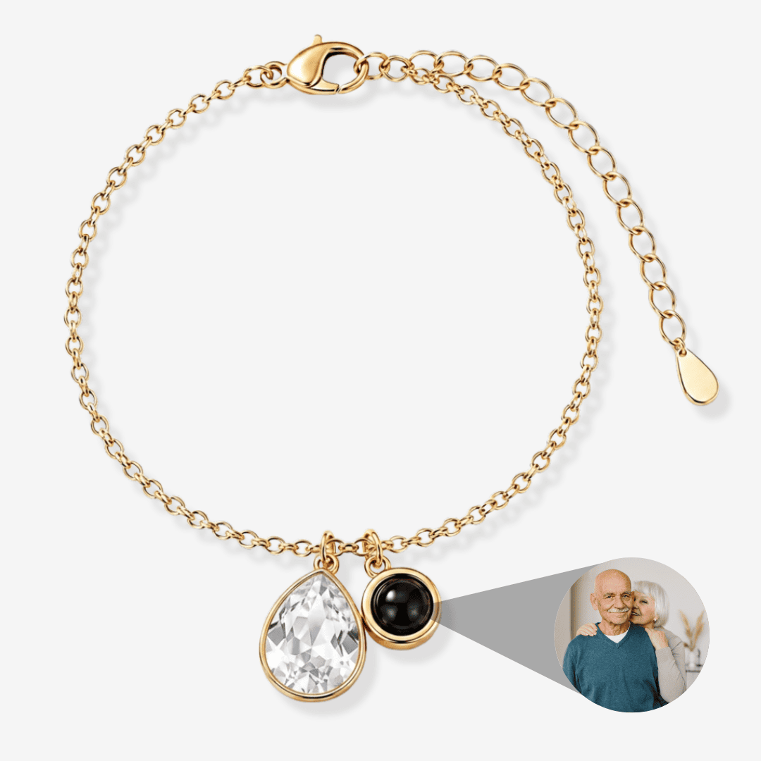 Personalisiertes Armband mit Foto - Geburtsstein