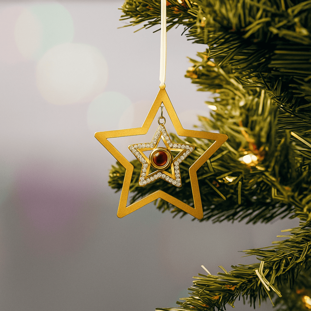 Stern Weihnachtsanhänger mit Foto