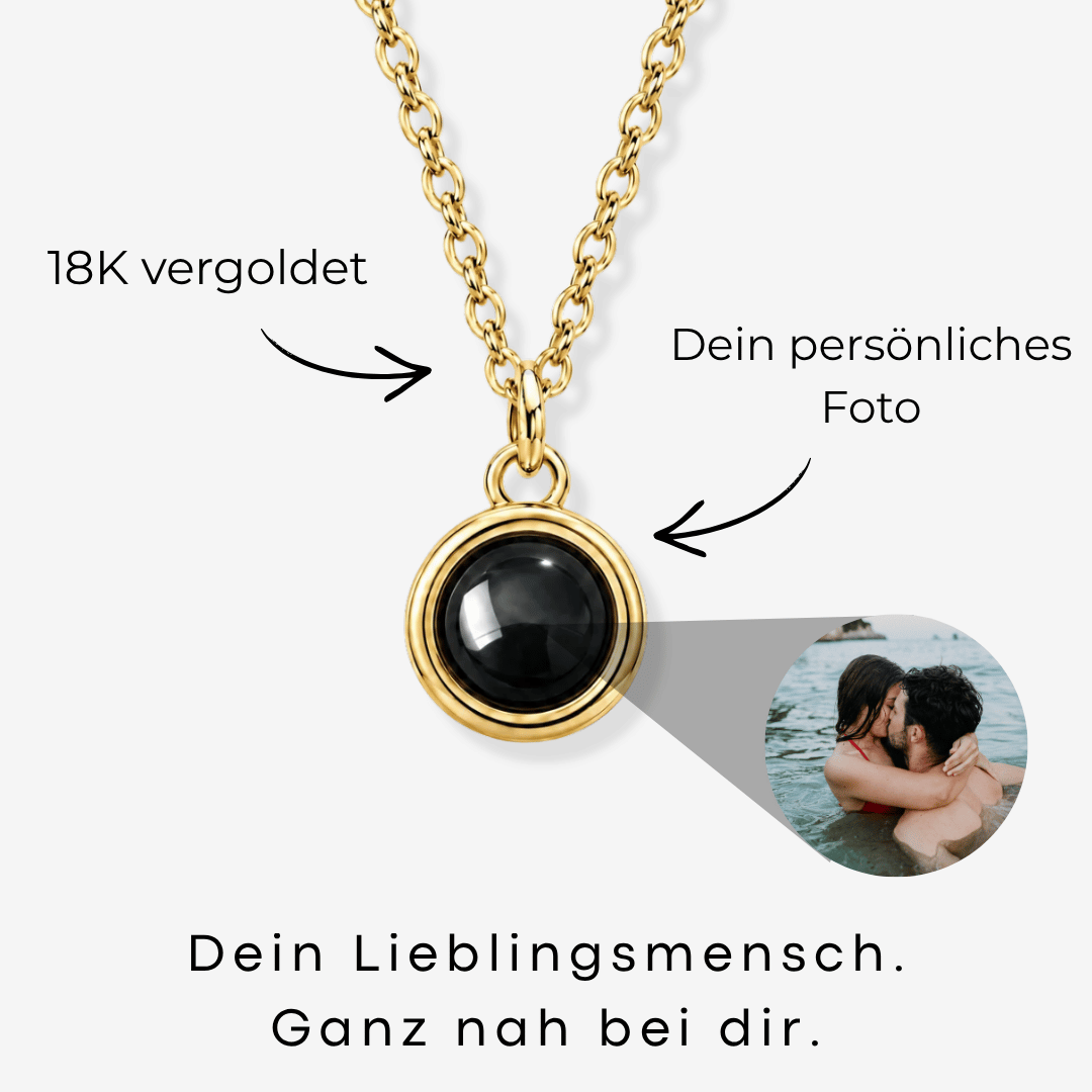 Personalisierte Halskette mit Foto - Kreis