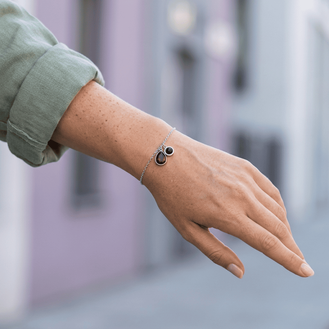 Personalisiertes Armband mit Foto - Geburtsstein