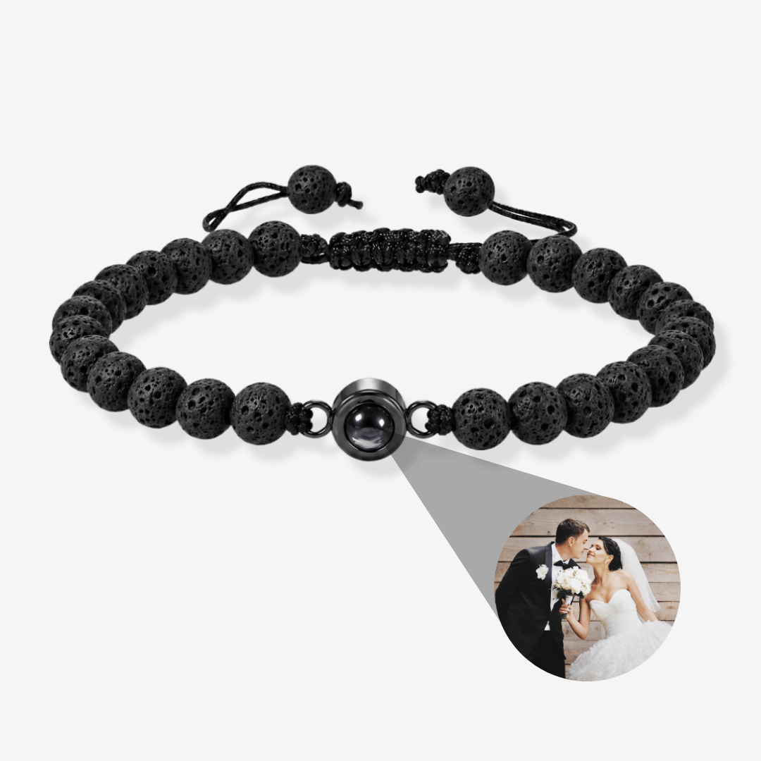 Personalisiertes Armband mit Foto - Perlen