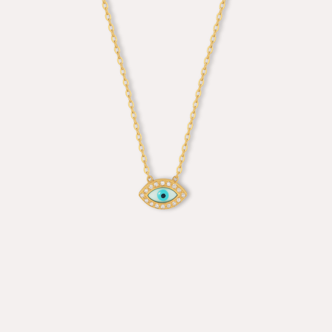 Evil Eye Halskette – 18K Vergoldet & Edelstahl