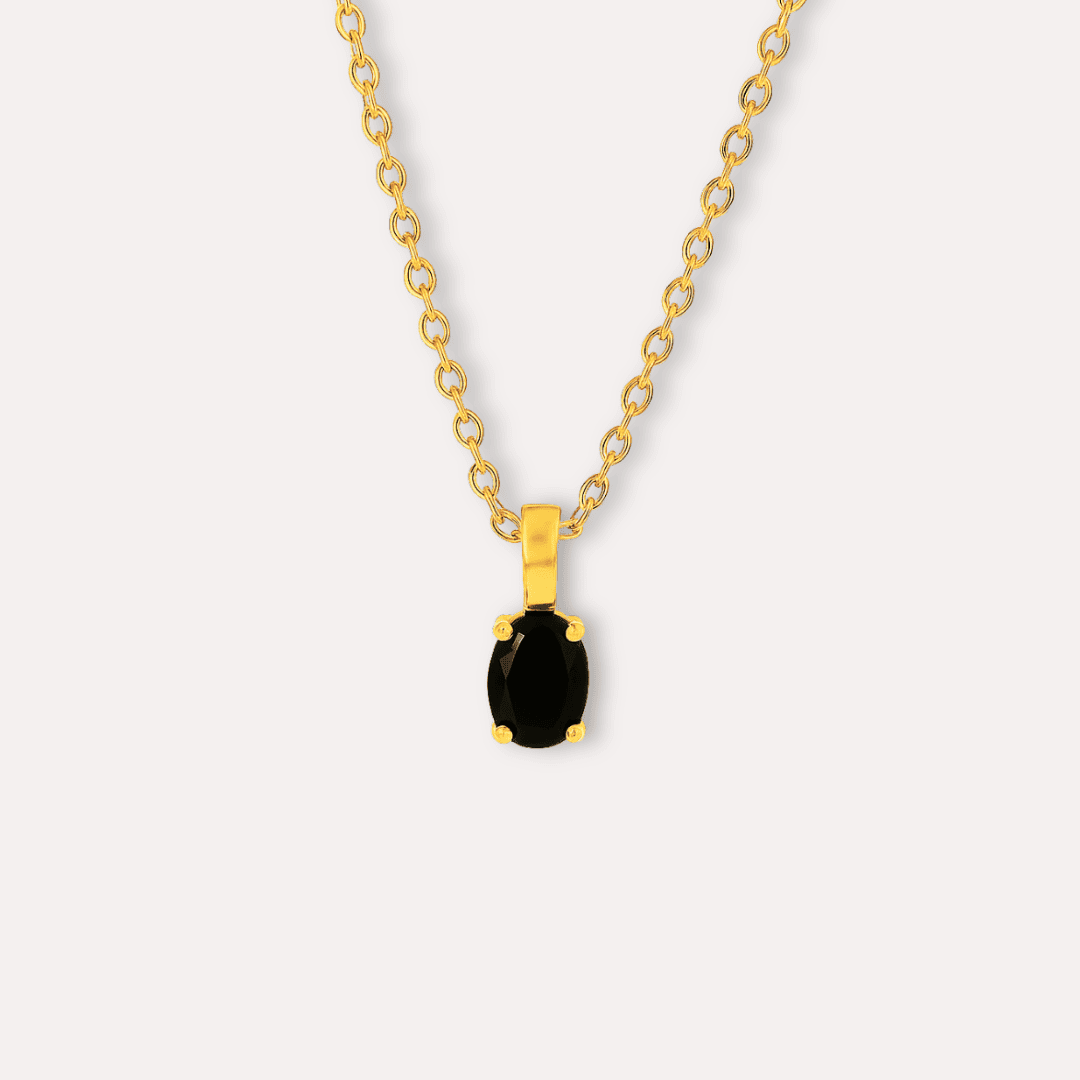 Oval Charm Halskette – 18K Vergoldet & Edelstahl