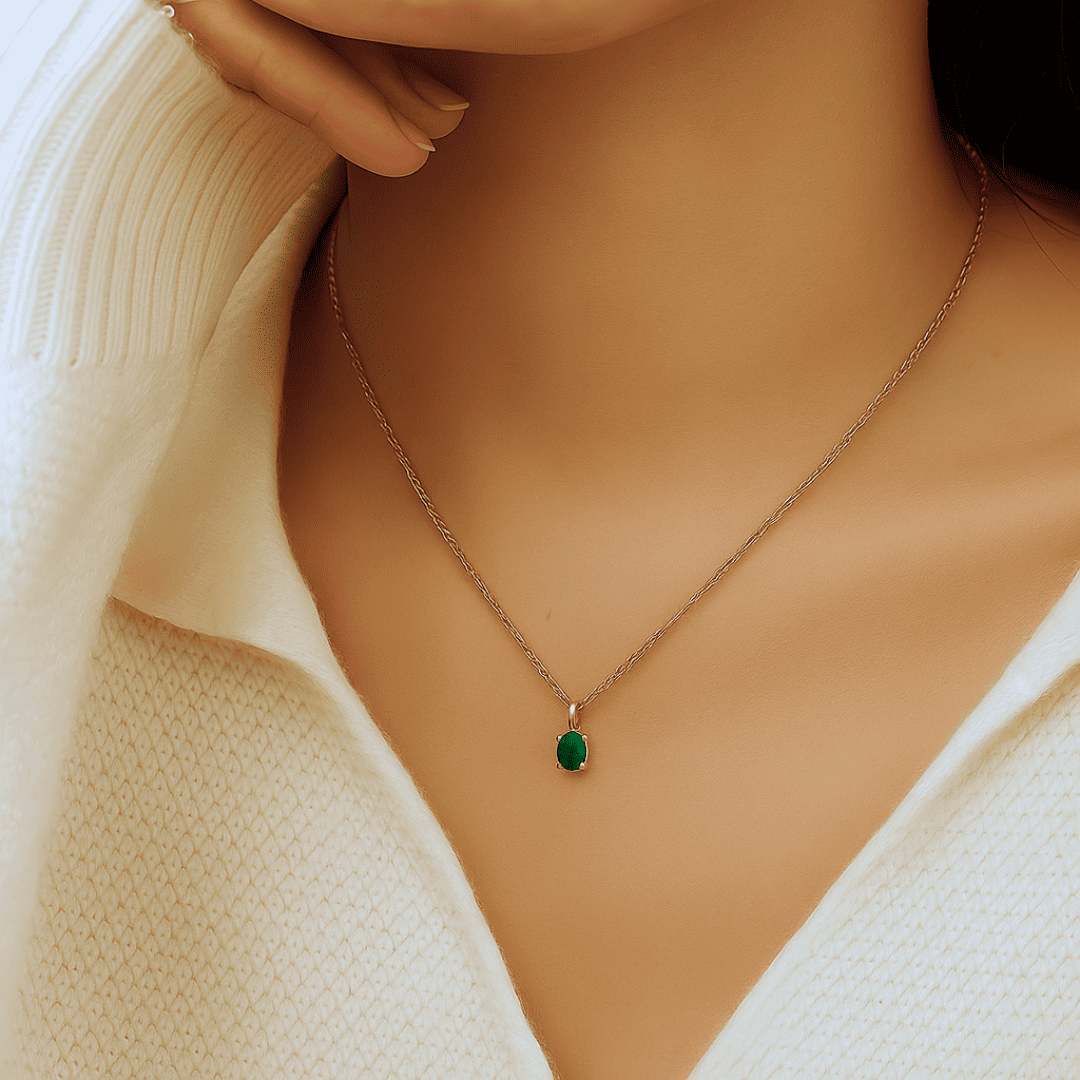 Oval Charm Halskette – 18K Vergoldet & Edelstahl