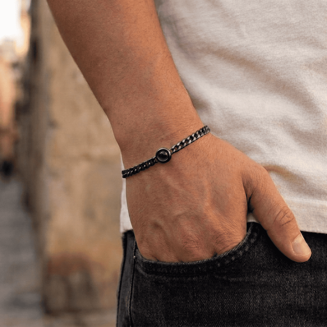 Personalisiertes Armband mit Foto - Cuban Chain