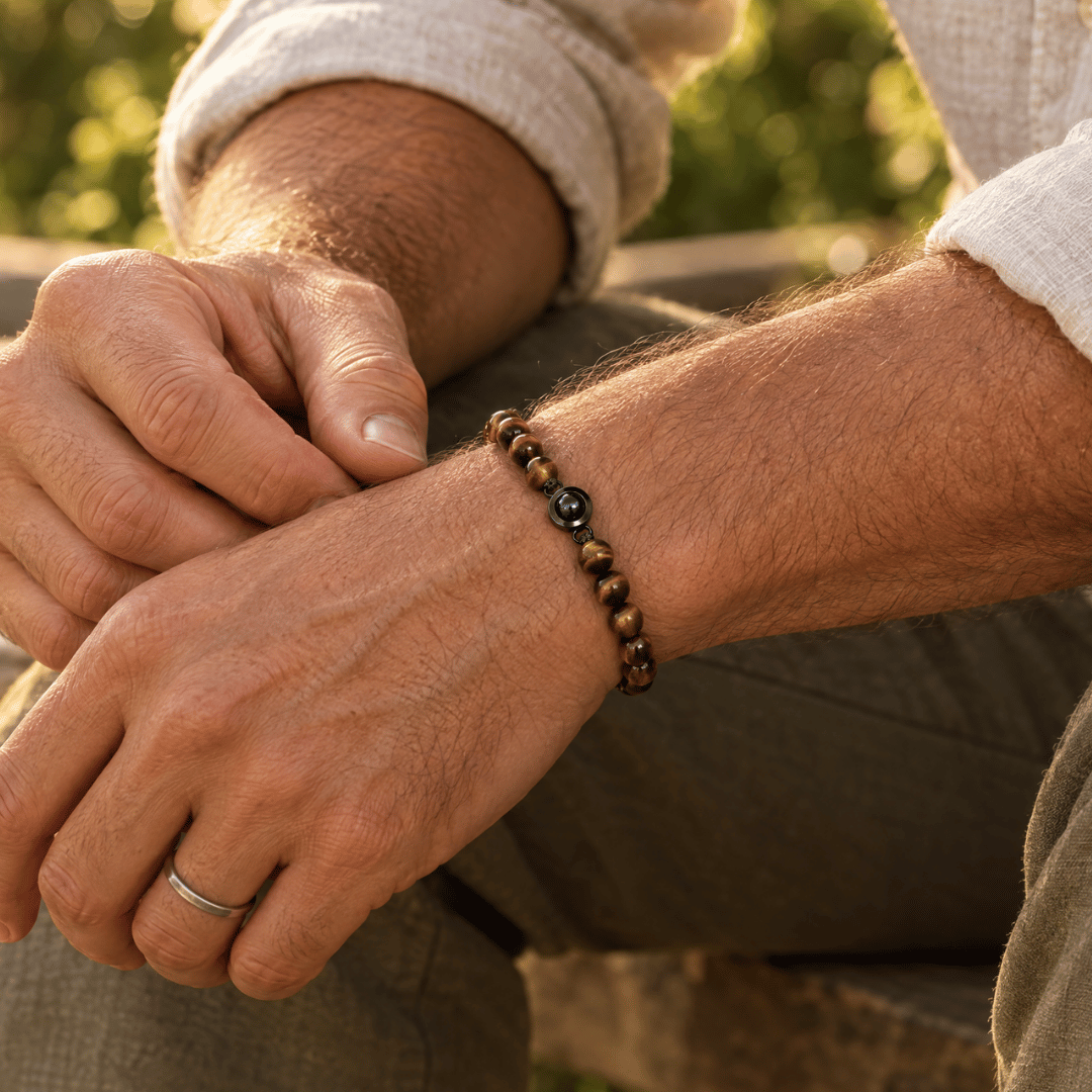Personalisiertes Fotoarmband - Perlen