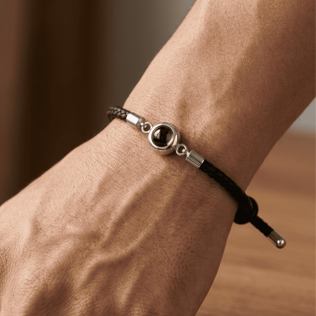 Personalized Photo Pearl Bracelet