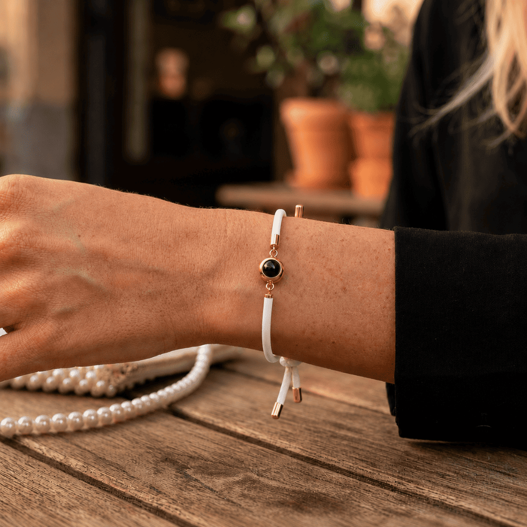 Personalized Photo Pearl Bracelet