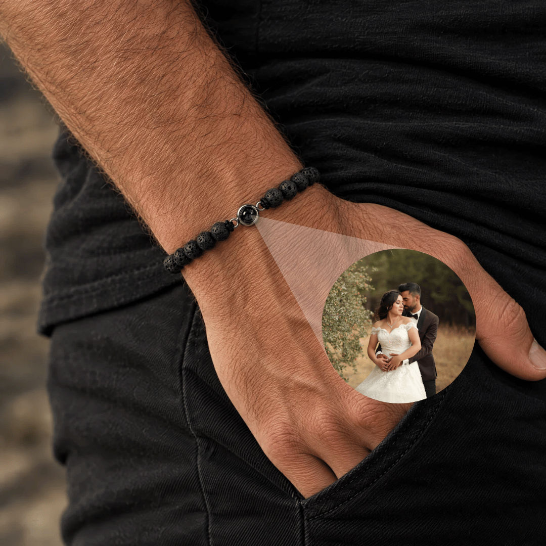 Personalisiertes Fotoarmband - Perlen
